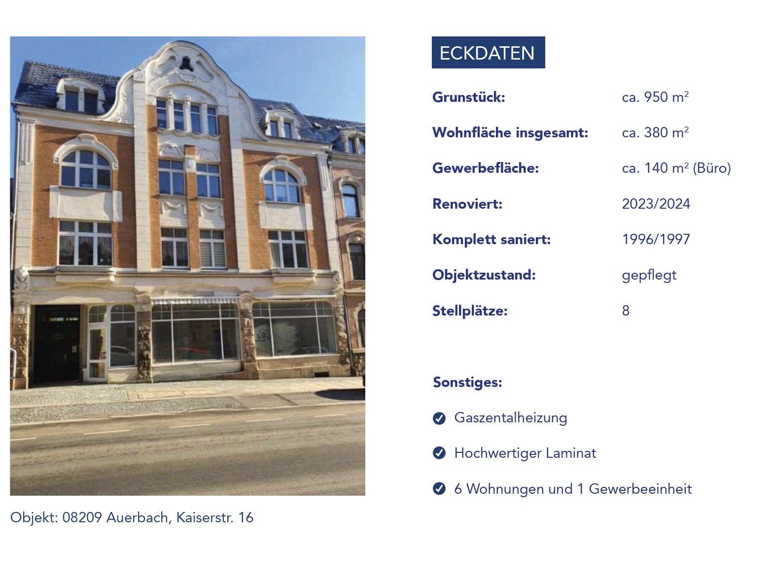 MFH mit Potential in Auerbach zum sanieren (Vogtl.) KP: VB